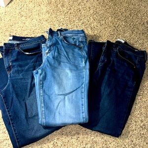 3 pairs EUC Nicole Miller skinny jeans size 10